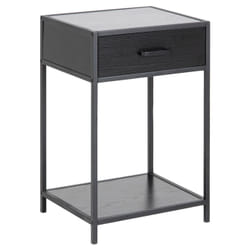 Actona Seaford Table de chevet 1 tiroir(s) Noir