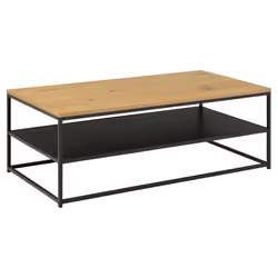 Actona Gila, Table basse, Forme rectangulaire, 4 pieds, Chêne