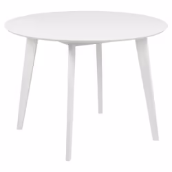 Actona Roxby, Forme arrondie, Table fixe, Blanc, Panneaux MDF, Maison, 4 pieds