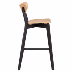 Actona Roxby Tabouret de bar Siège rigide Dossier rigide 4 pieds