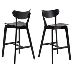 Actona Roxby Tabouret de bar Siège rigide Dossier rigide 4 pieds