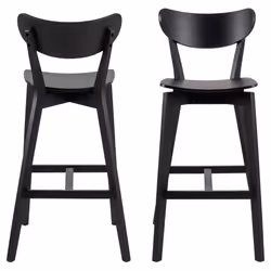 Actona Roxby Tabouret de bar Siège rigide Dossier rigide 4 pieds