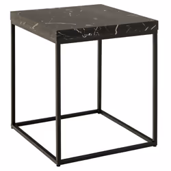 Actona Barossa, Table basse, Forme carrée, 4 pieds, Noir