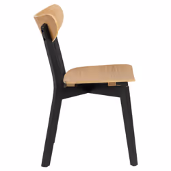 Chaise scandinave en bois (lot de 2) - leta - Chêne
