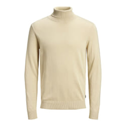 Jack&Jones Pull Ã  col roulÃ© 12157417 Beige Regular Fit