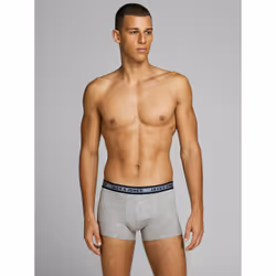 Jack & Jones Pack de 5 boxers, Caleçons, Short Boxer, Mâle, Noir, Bourgogne, Graphite, Vert, Gris, S, Monochromatique