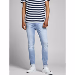 Jack & Jones 12166845, Bleu, Jeans, Coton, Elastane, Polyester, 86% Coton, 7% Polyester, 5% Coton recyclé, 2% Élasthanne, Ne ...