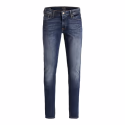 Jack &amp; Jones 12166854, Bleu, EUE, Jeans, Coton, Elastane, Polyester, 86% Coton, 7% Polyester, 5% Coton recyclé, 2% Élasth ...