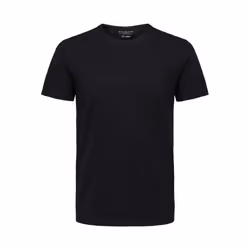 T-shirt homme Selected manches courtes Col rond Newpima - noir - XXL - Pima/Coton organique