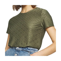 ONLY 15158450 Haut (vêtement) Col rond Manche courte Elastane, Polyester