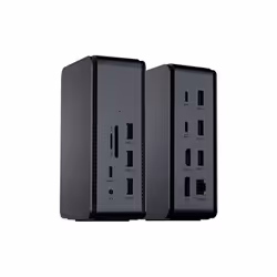 ProXtend DOCK2XUSB4, Avec fil, USB4, Gris, 7680 x 4320 pixels, Aluminium, Chine