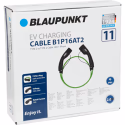 Blaupunkt B1P16AT2 câble de chargement de véhicules électriques Vert Type 2 1 2 m - Vue supplémentaire 4