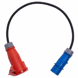 Cable Adaptateur Prise Vehicule Electrique Cee Bleue vers Prise Cee Rouge