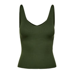 ONLY 15180497 Débardeur Col V Sans manches Nylon, Viscose