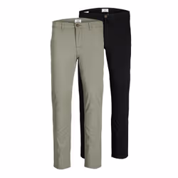 Jack &amp; Jones 12180705, Chino, Adulte, Noir, Vert, EUE, Coton, Elastane, 98% Coton, 2% Élasthanne