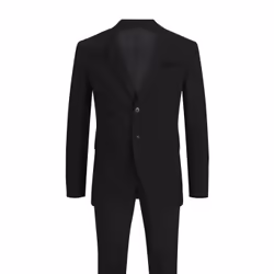 Blazer croisé et pantalon de tailleur Super Slim Fit Revers à encoche Manches longues Noir - Vue supplémentaire 4