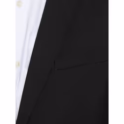 Blazer croisé et pantalon de tailleur Super Slim Fit Revers à encoche Manches longues Noir - Vue supplémentaire 7