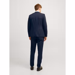 Blazer croisé et pantalon de tailleur Super Slim Fit Revers à encoche Manches longues Bleu Marine Andy