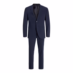 Blazer croisé et pantalon de tailleur Super Slim Fit Revers à encoche Manches longues Bleu Marine Andy
