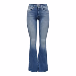 Jeans femme - Only - Blush life - Bleu moyen - Évasé - Taille classique - 5 poches