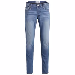 Jack &amp; Jones 12188524, Jeans, Adulte, Bleu, EUE, Coton, Elastane, Polyester, 60% Coton, 28% Polyester, 10% Coton biologiq ...