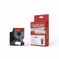 Capture CA-18055, Noir sur blanc, Blanc, DYMO, Compatible with DYMO Rhino 4200, 5200, 6000 industrial label printers., 1,2 cm ...