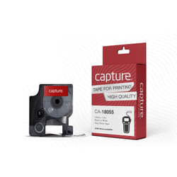 Capture CA-18055 ruban d'étiquette Noir sur blanc