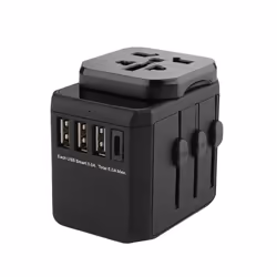 Microconnect MC-TRAVELADAPTER3, Noir, 182 g, 1 pièce(s), 191 g
