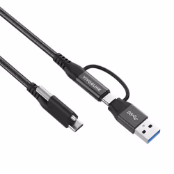 Vivolink PROUSBCMM1.5ADP câble USB 1,5 m USB 3.2 Gen 2 (3.1 Gen 2) USB C Noir - Vue supplémentaire 3