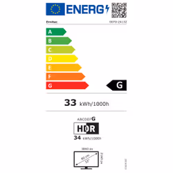 Ernitec 0070-24132-POE LED display 32" 3840 x 2160 pixels 4K Ultra HD Noir