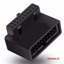 CoreParts CP-USB-3.0-20/19, Noir, Femelle, Mâle, Droit, Courbe, 169 mm