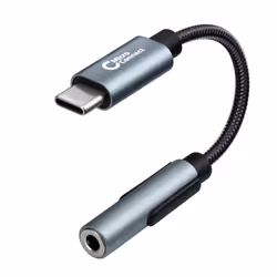Microconnect MC-AUDIO-USBC, 0,13 m, Mâle, Femelle, Droit, Droit, Argent