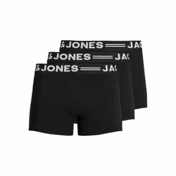 Jack&Jones Lot de 3 boxers Sense 12081832 Noir