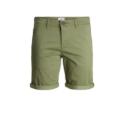Short chino Regular Fit Vert foncé en coton