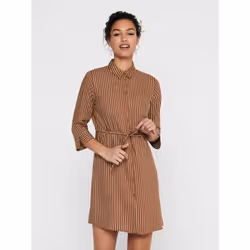 ONLY 15185738, Chemise, Adulte, Femelle, Marron, Tortoise Shell, Manches longues