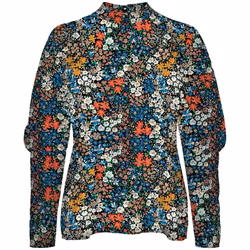 Top à motifs - couleur : Bleu