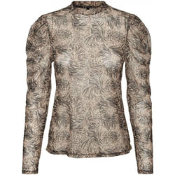 Top transparent à motifs - couleur : Gris