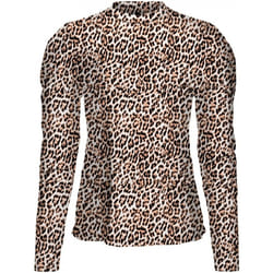 Top transparent à motifs - couleur : Beige