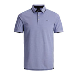 Polo Standard Fit Polo Manches courtes Bleu Marine en coton Joel