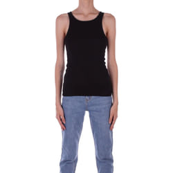 ONLY 15234659 Débardeur Col rond Sans manches Coton, Elastane