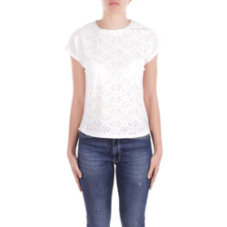 ONLY 15231005 Col rond Manche courte Elastane, Polyester