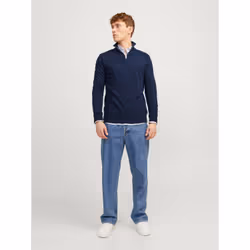 Jack&Jones Pull Emil 12189339 Bleu marine Regular Fit - Vue supplémentaire 4