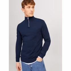 Jack&Jones Pull Emil 12189339 Bleu marine Regular Fit - Vue supplémentaire 7