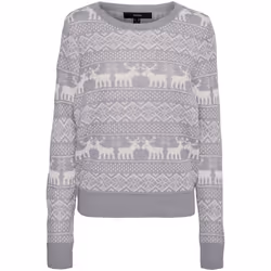 Pull en maille - couleur : Gris
