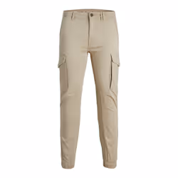 Jack & Jones 12193754, Cargo, Adulte, Beige, EUE, Coton, Elastane, 98% Coton biologique, 2% Élasthanne