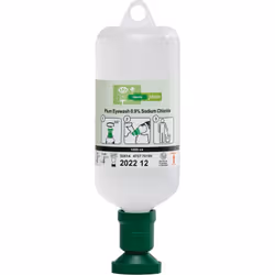 Solution de lavage oculaire (chlorure de sodium) Propriétés: • Equipé d'une coupe oculaire de forme ergonomique et d'un capuc ...