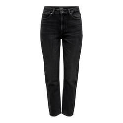 Jeans femme - Only - Onlemily Nas997 Noos - Noir - Taille haute - Coupe droite - Denim extensible