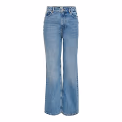 Jean large femme - Only - onlcamille life wide - Denim bleu moyen - Taille haute - 5 poches