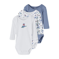 Pack de 3 Body manches longues bébé Name it Dino - 2 mois