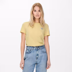 T-shirt femme Only Onlkita Logo Top Noos